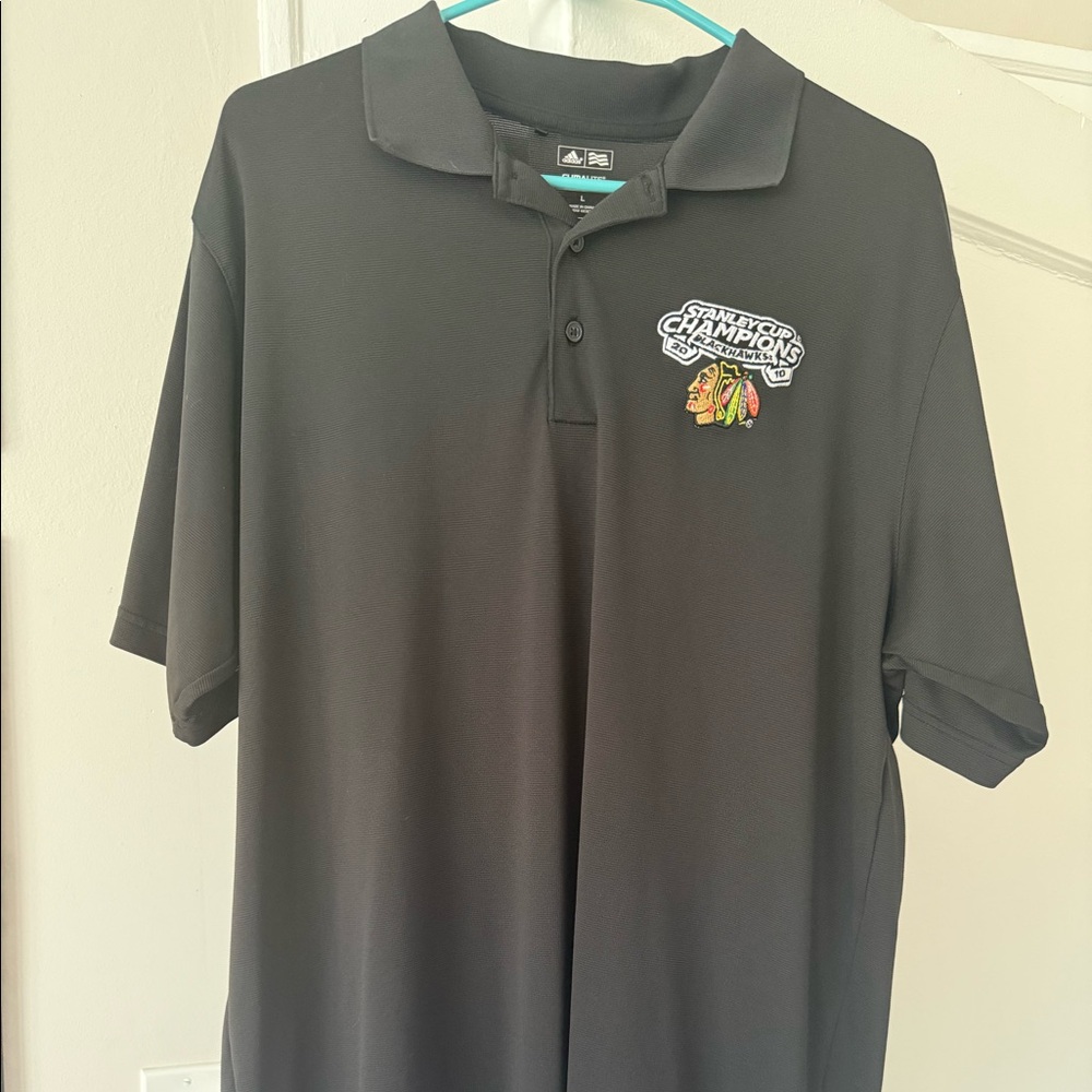 Chicago Blackhawks 2010 Championship Adidas Polo